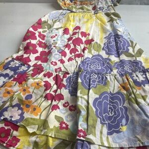 Old Navy Floral Tiered Dress in White, Purple & Yellow